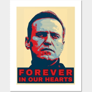 FOREVER IN OUR HEARTS - Remembering Alexei Navalny Posters and Art